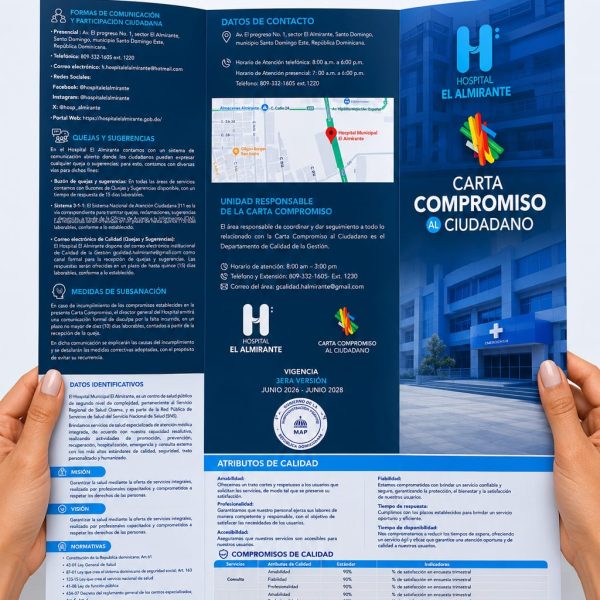 Hospital El Almirante fortalece su compromiso con la ciudadanía al obtener la aprobación de la Tercera Versión de su Carta Compromiso al Ciudadano 2026-2028